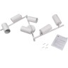 Светильник PCL-0606 6xGU10 IP20 230В WH настен./потолочн. декор. под лампу JazzWay 5066786