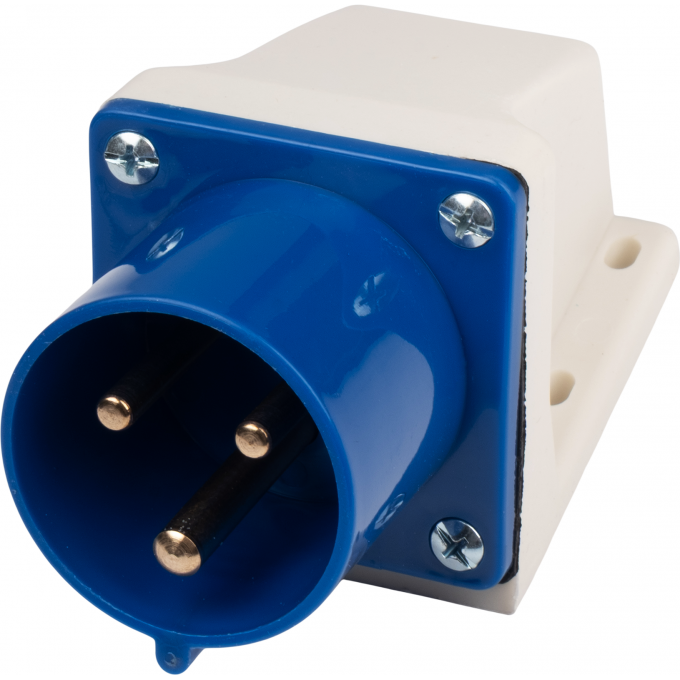 Вилка стационарная JAZZWAY PRO для наружной установки PPC 523 2Р+РЕ 32А 220В IP44 5072879